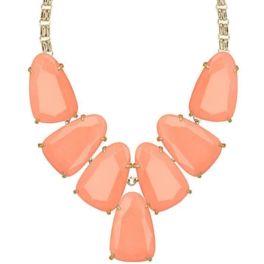Kendra Scott Coral Statement Bib Necklace